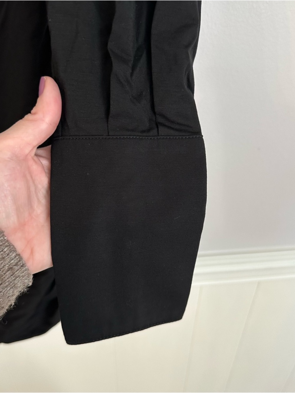 Choosy Women's Long Sleeve Black Square Neckline Collar Dress Sz 8 NWT - Picture 3 of 12